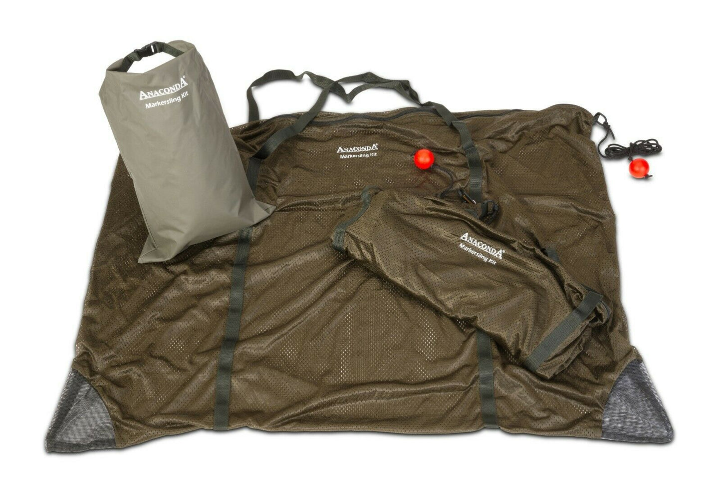 Anaconda Marker Sling Kit Set 2 x Karpfensack mit Markerboje + Tasche Carpsack