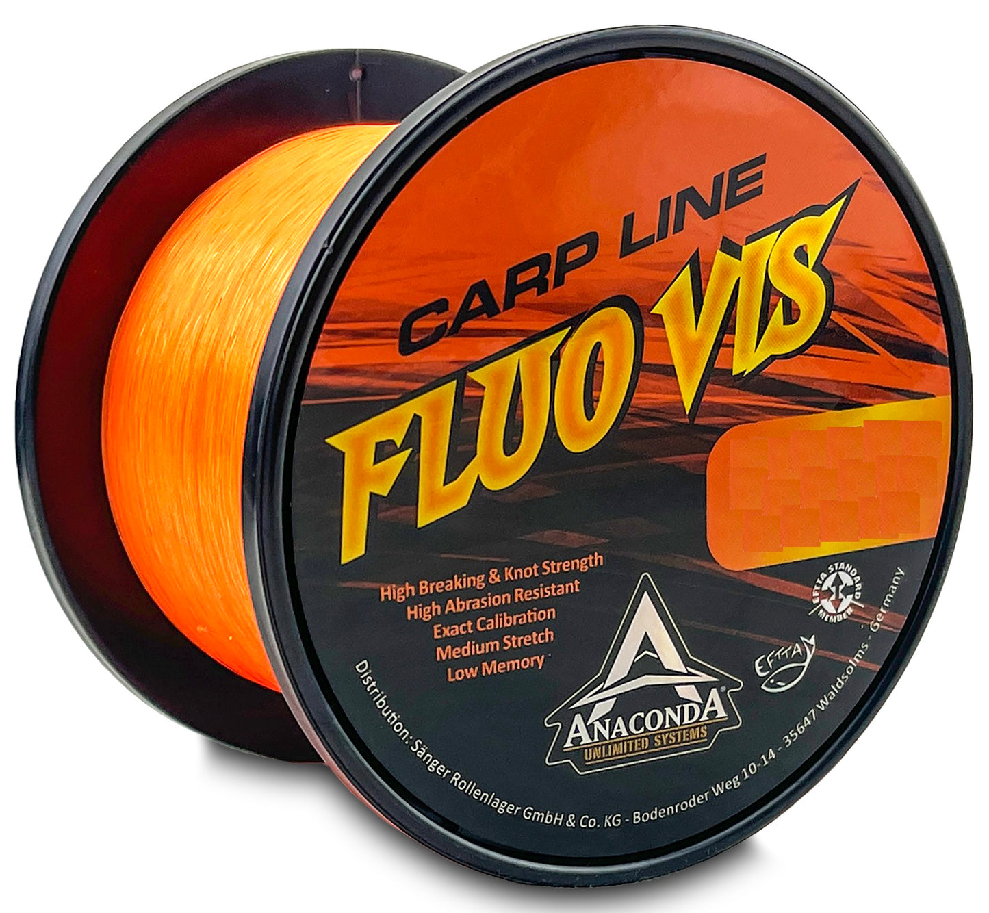 ANACONDA Fluo Vis Orange Carp Line 1200m